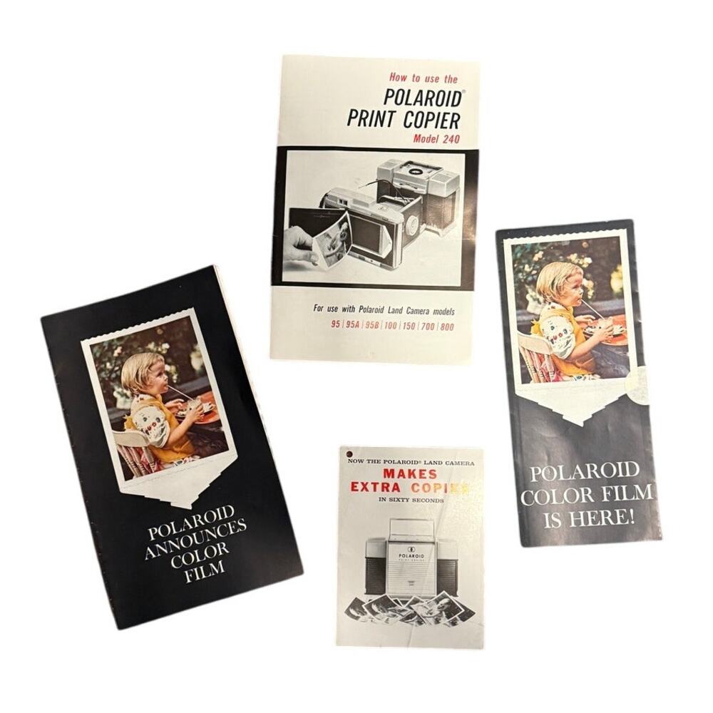 CLEARANCE [Vintage] Polaroid Land Camera Announcement Brochure Manual Lot